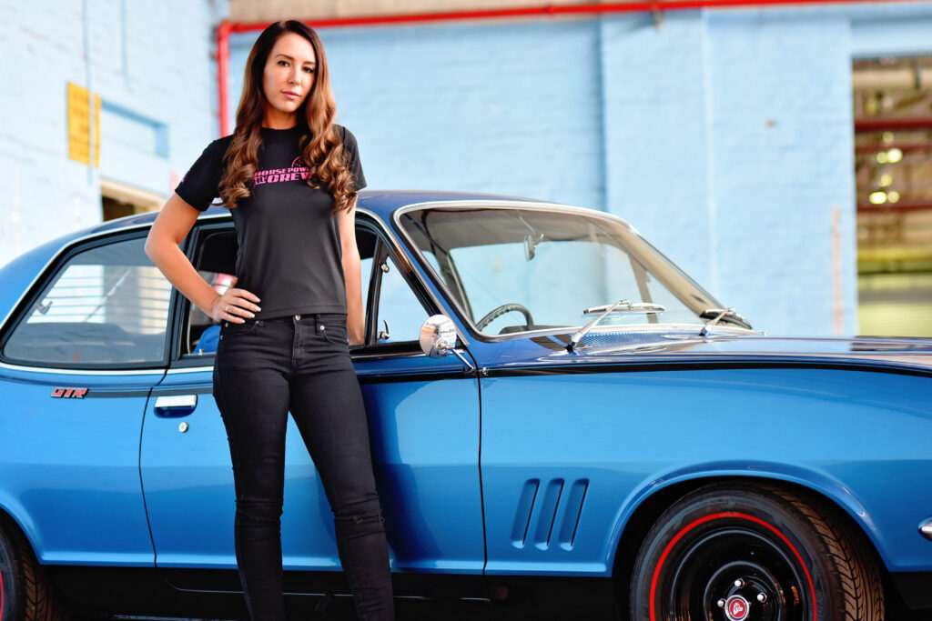 T-shirt Black and pink body shot torana